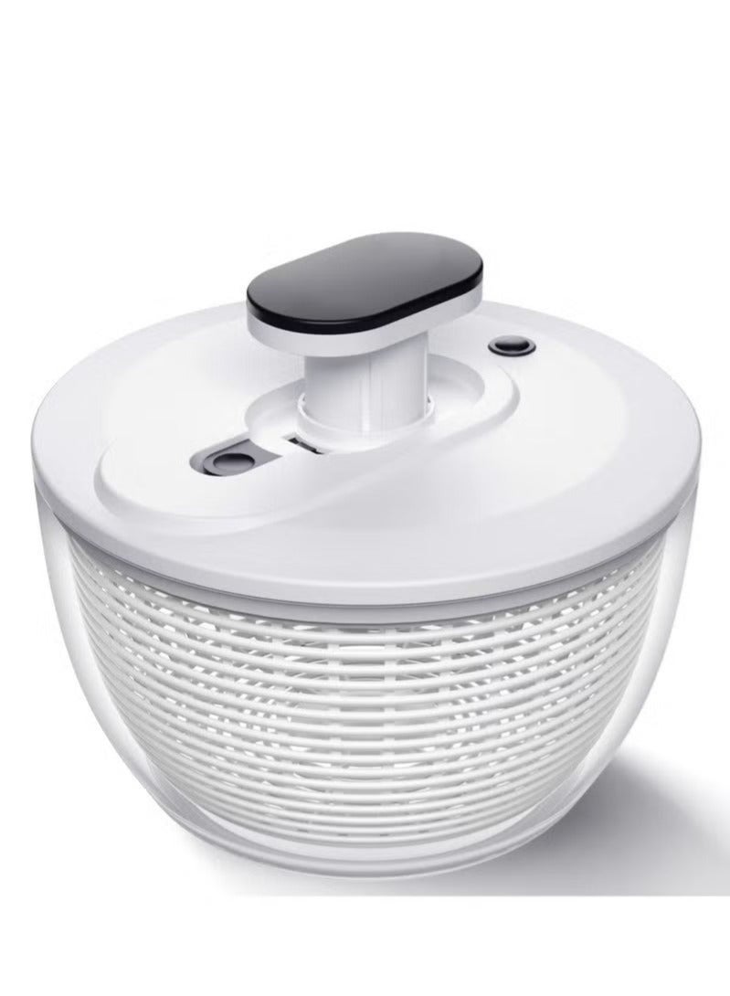 WALALLA Large Salad Spinner 6L, Manual Lettuce Spinner for Vegetable Prepping, One Handed Pump Fruit Spinner, Quick Drying Salad Leaves with Bowl and Colander - Image 1